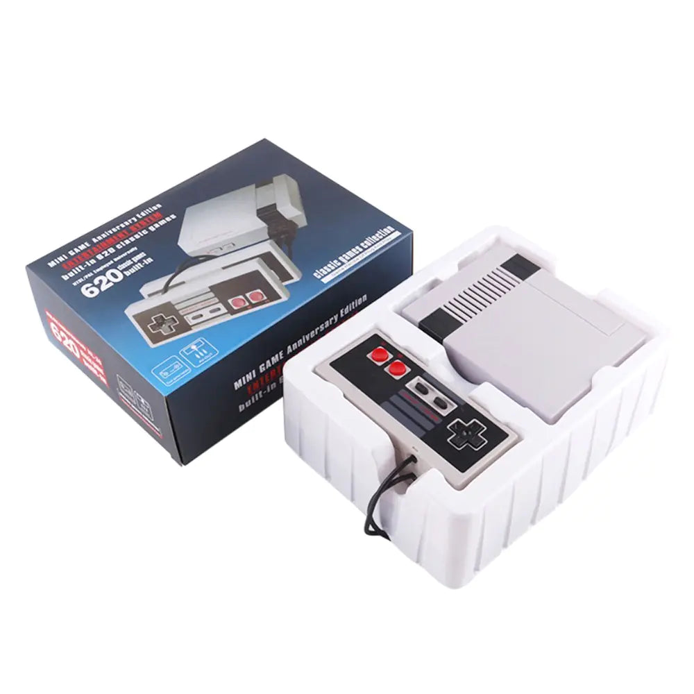 Mini Retro Home Video Game Console – 620+ Classic Games, Dual Controllers, Family Fun Entertainment