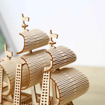 DIY Wooden Ocean Sailboat Model – 3D Puzzle Gift Toy for Kids & Adults