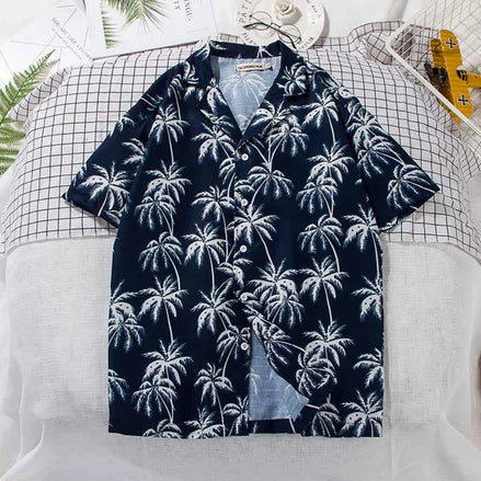 Men’s Short Sleeve Beach Floral Shirt | Tropical Button-Up Summer Shirt for Casual, Vacation & Resort Wear