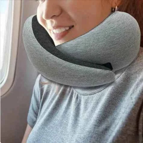 Premium Memory Foam Travel Neck Pillow | Ergonomic U-Shaped Support Cushion for Flights, Car & Office