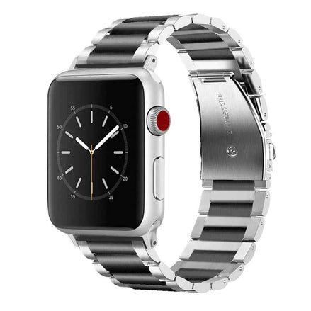 Stainless Steel Apple Watch Band – Solid 316L Replacement Bracelet for iWatch Series Ultra/8/7/6/5/4/3/2/1 (38mm–49mm)