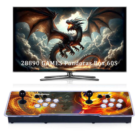 RegiisJoy 28890 in 1 Pandoras Box 60S Arcade Game Console Retro Game Machine for PC & Projector & TV 2-4 Players3D Games Search/Hide/Save/Load/Pause Games