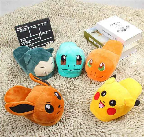 Pokémon Plush Slippers – Cozy Indoor Shoes Featuring Pikachu, Snorlax, Charmander & More
