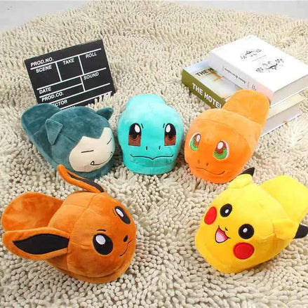 Pokémon Plush Slippers – Cozy Indoor Shoes Featuring Pikachu, Snorlax, Charmander & More