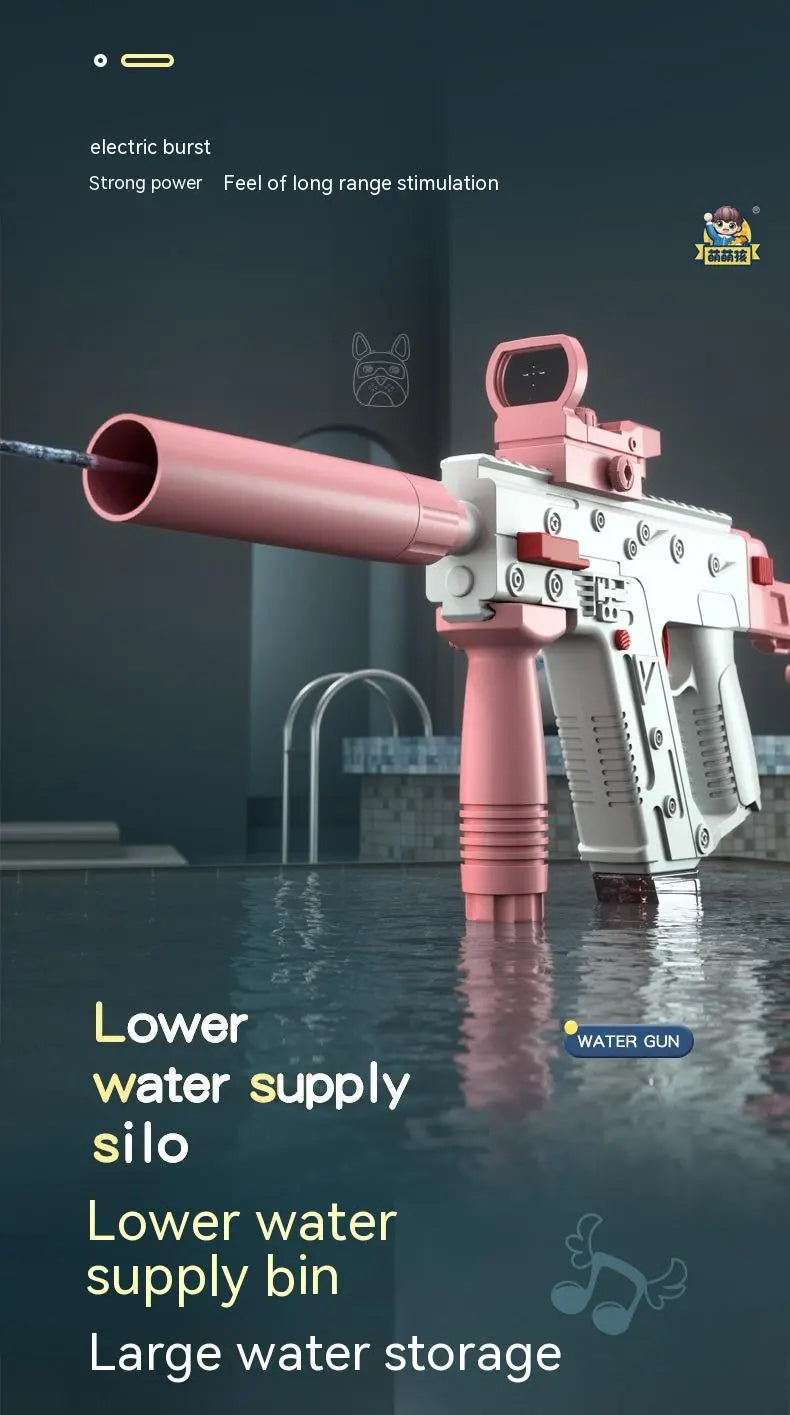 ⚡ Summer Electric Automatic Water Gun – High-Pressure Rechargeable Blaster