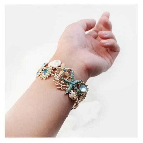 Ocean-Themed Starfish & Anchor Bracelet – 99 Carat Inspired Jewelry