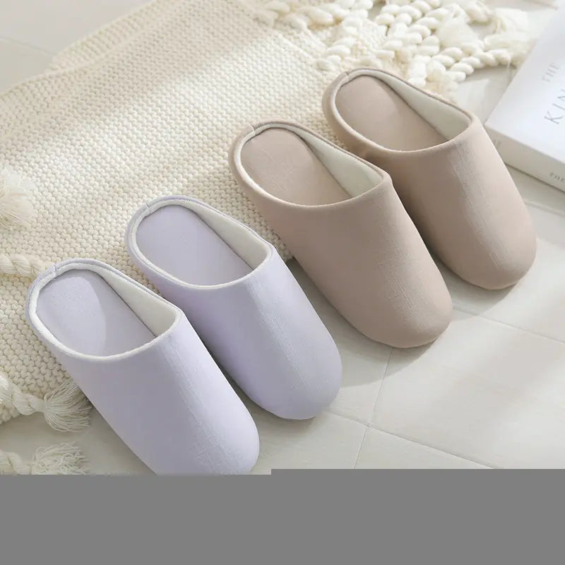 Indoor Cotton-Linen Home Slippers – Anti-Slip, Breathable, Soft Comfort Shoes for All Seasons
