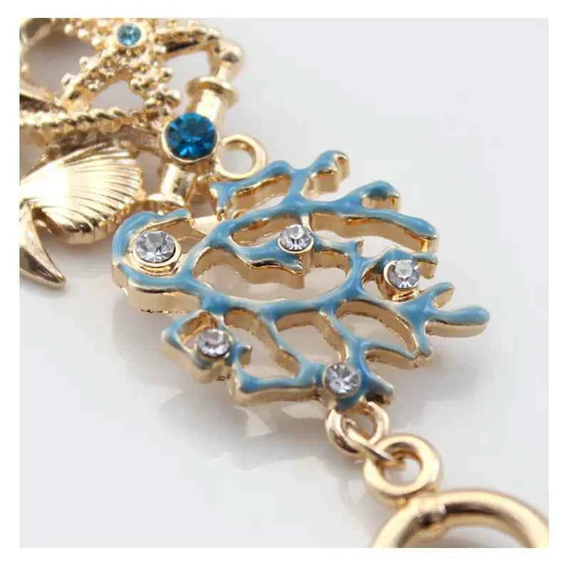 Ocean-Themed Starfish & Anchor Bracelet – 99 Carat Inspired Jewelry