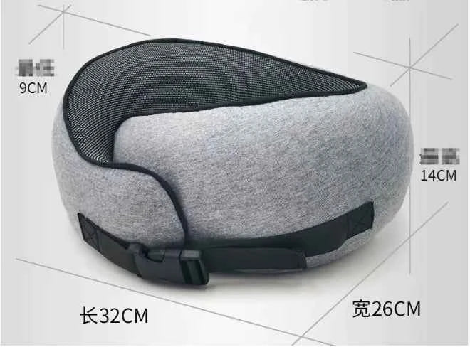 Premium Memory Foam Travel Neck Pillow | Ergonomic U-Shaped Support Cushion for Flights, Car & Office
