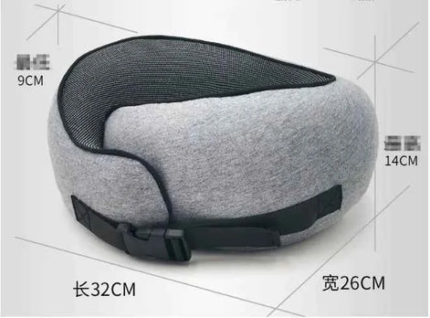 Premium Memory Foam Travel Neck Pillow | Ergonomic U-Shaped Support Cushion for Flights, Car & Office