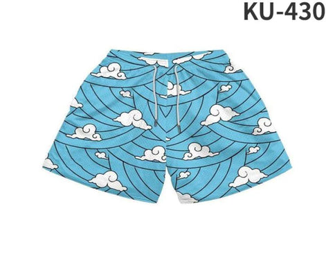 Anime Print Men’s Beach Shorts – Bold Summer Swimwear