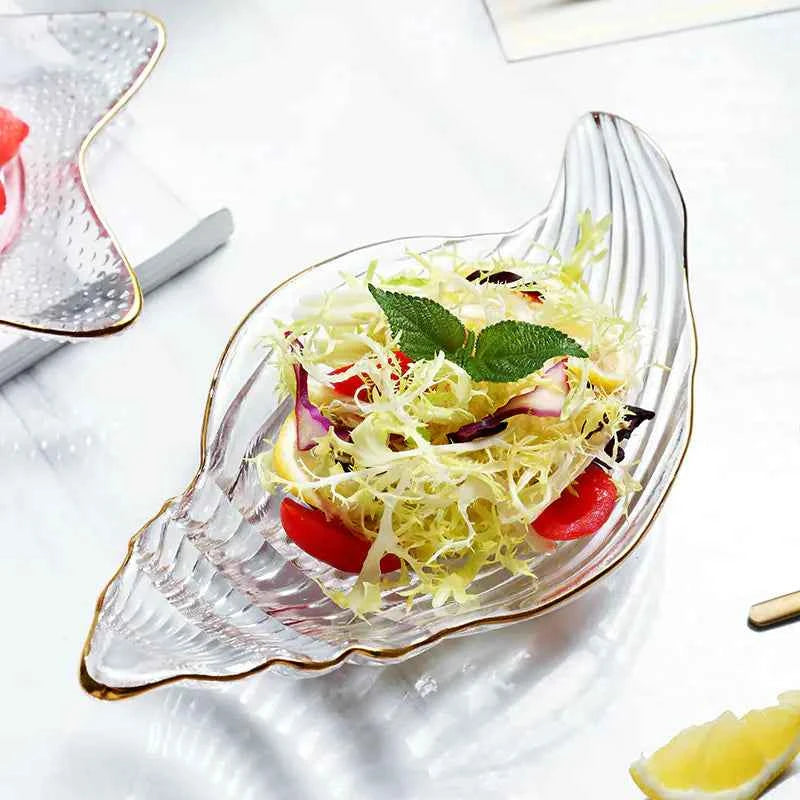 Ocean-Inspired Gold Trim Dish Set – Shell & Star Plates