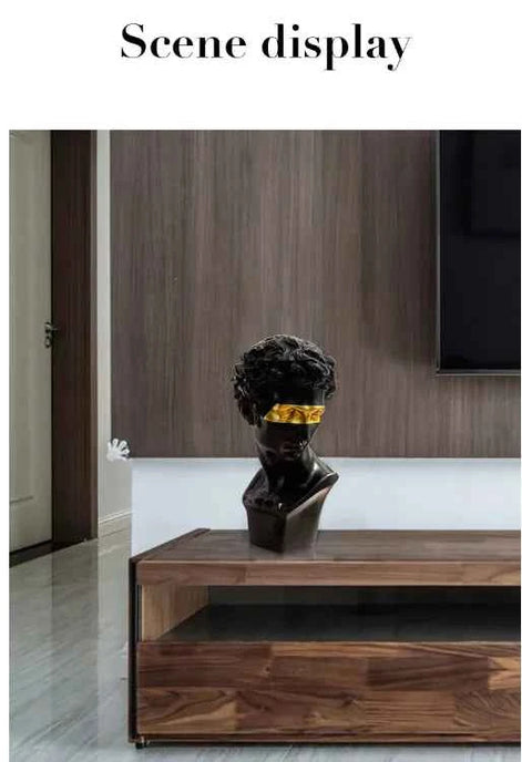 David Art Sculpture – Modern Resin Bust with Vintage Classical Design
