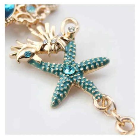 Ocean-Themed Starfish & Anchor Bracelet – 99 Carat Inspired Jewelry
