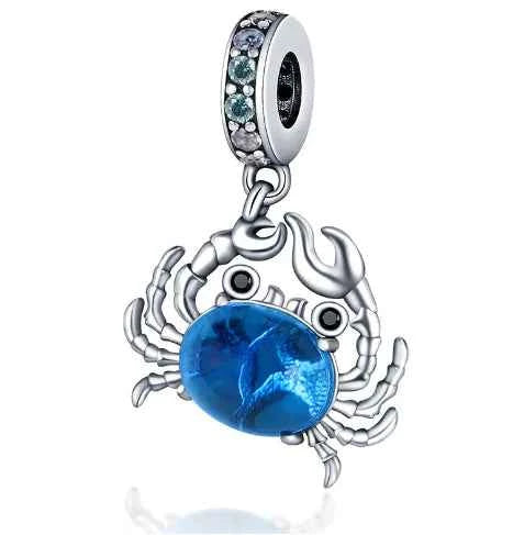 Ocean Blue Dolphin & Seahorse Pendant – DIY Jewelry Charms