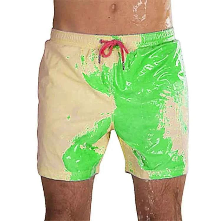 Color-Changing Beach Shorts – Heat & Water Reactive Swimwear