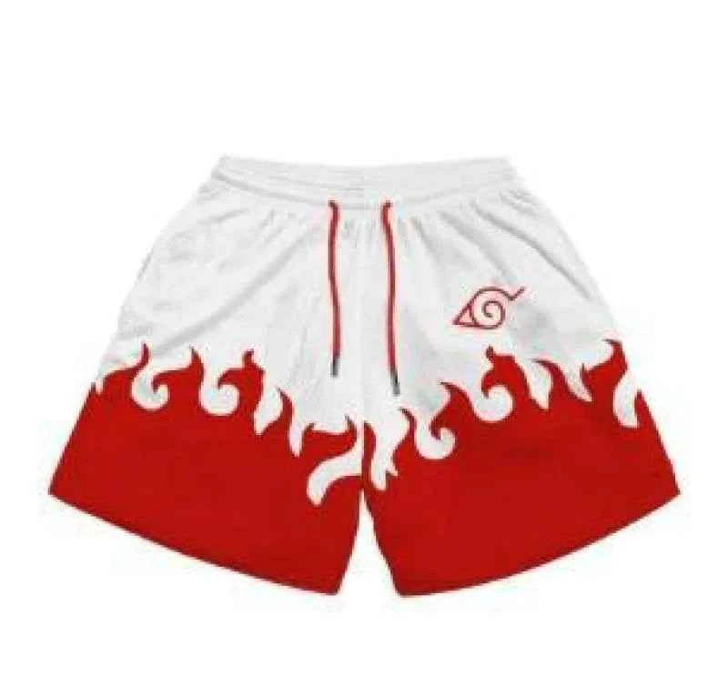 Anime Print Men’s Beach Shorts – Bold Summer Swimwear
