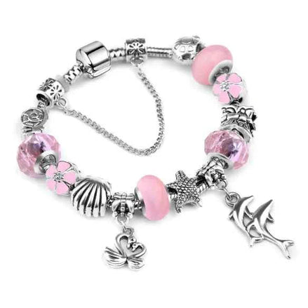 Trendy Ocean Animal Crystal Bracelet – Women’s Marine Charm Jewelry