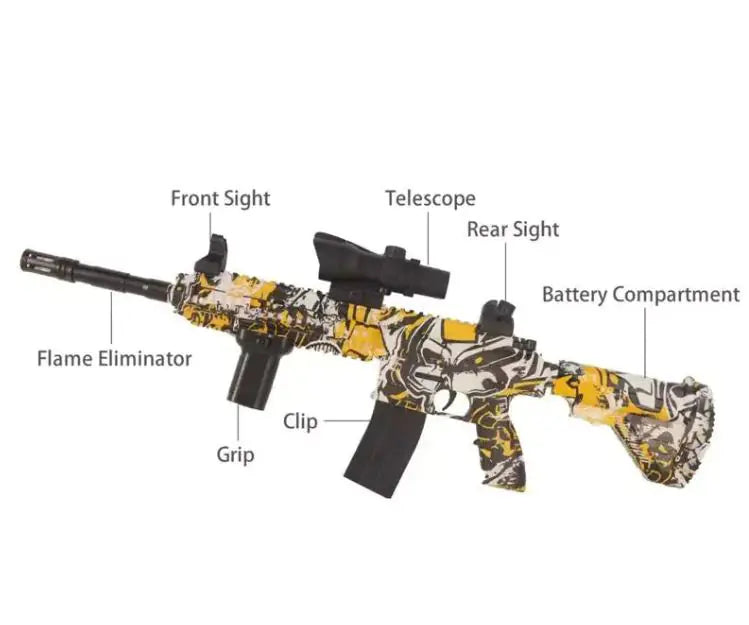 🔥 Electric Graffiti Water Gun – Automatic Rechargeable Spray Blaster