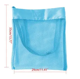 Summer Portable Mesh Beach Bag – Lightweight Toy & Shell Organizer for Kids
