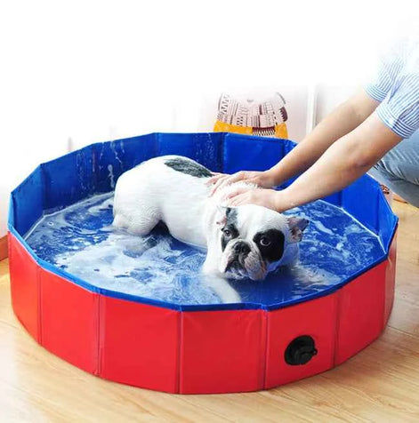 Foldable Pet Swimming Pool – Durable PVC Bathing & Play Pool for Dogs & Cats