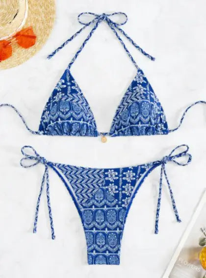 Bohemian Style Bikini Set – Sexy Summer Swimwear with Tribal Print