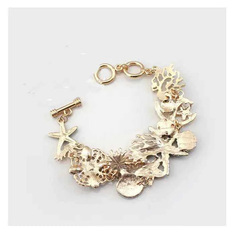 Ocean-Themed Starfish & Anchor Bracelet – 99 Carat Inspired Jewelry