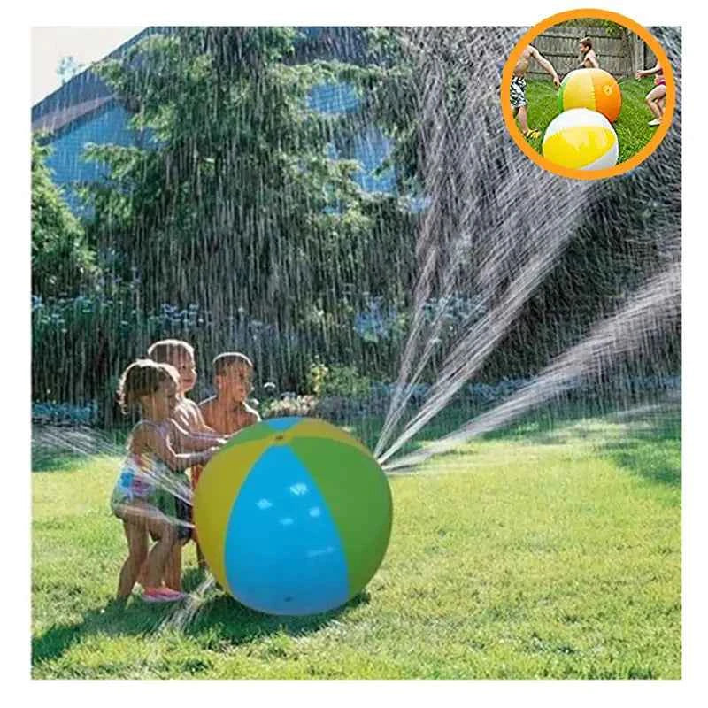 Inflatable Summer Water Polo Ball – Giant Outdoor Spray Beach Toy for Kids & Adults (Eco-Friendly PVC, Multicolor)