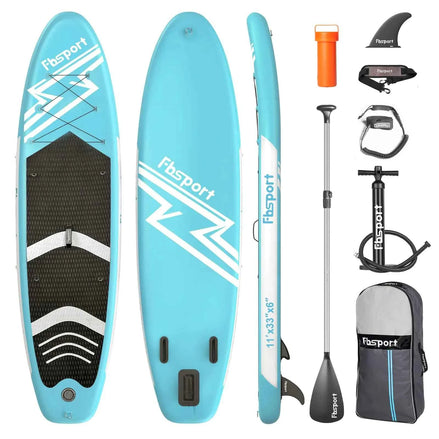 FBSport 11′ Inflatable Paddle Board – Premium SUP with Accessories & Carry Bag