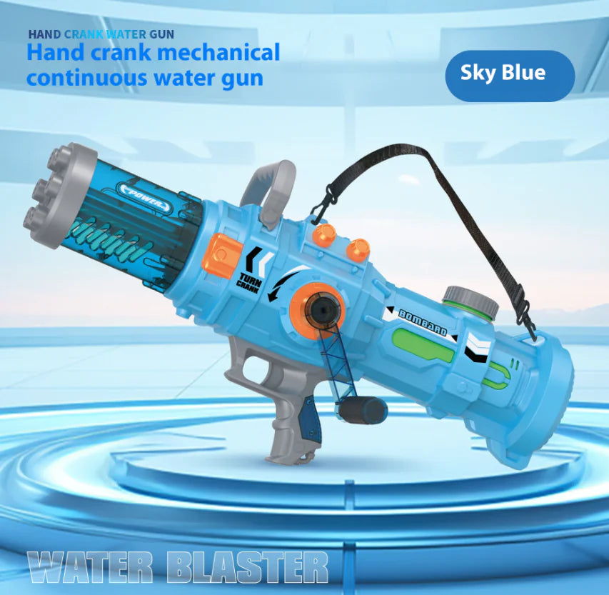 Gatling Hand-Crank Water Gun – Rapid-Fire Soaker for Ultimate Summer Battles
