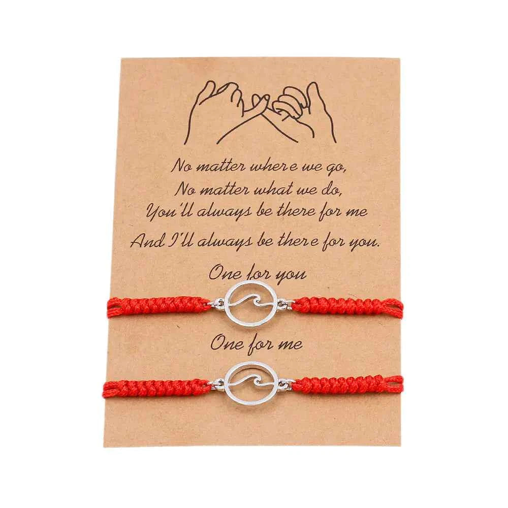 Ocean Wave Magnetic Bracelet Pair – Couple Matching Jewelry