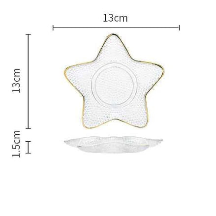 Ocean-Inspired Gold Trim Dish Set – Shell & Star Plates