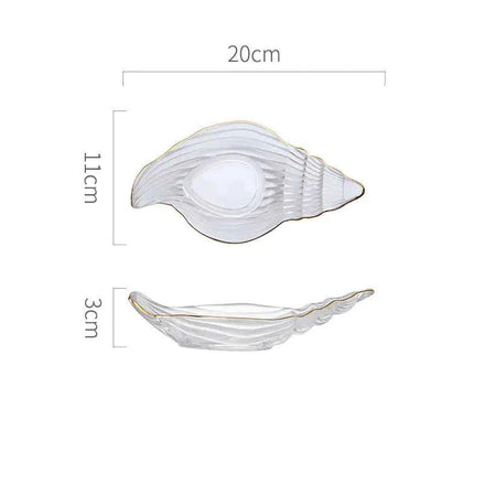 Ocean-Inspired Gold Trim Dish Set – Shell & Star Plates