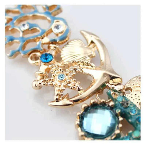 Ocean-Themed Starfish & Anchor Bracelet – 99 Carat Inspired Jewelry