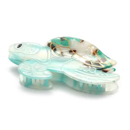 Chic Ocean Turtle Hair Claw – Large Acetate Shark Clip for Ponytails & Updos | Handmade Ocean-Inspired Hair Accessory