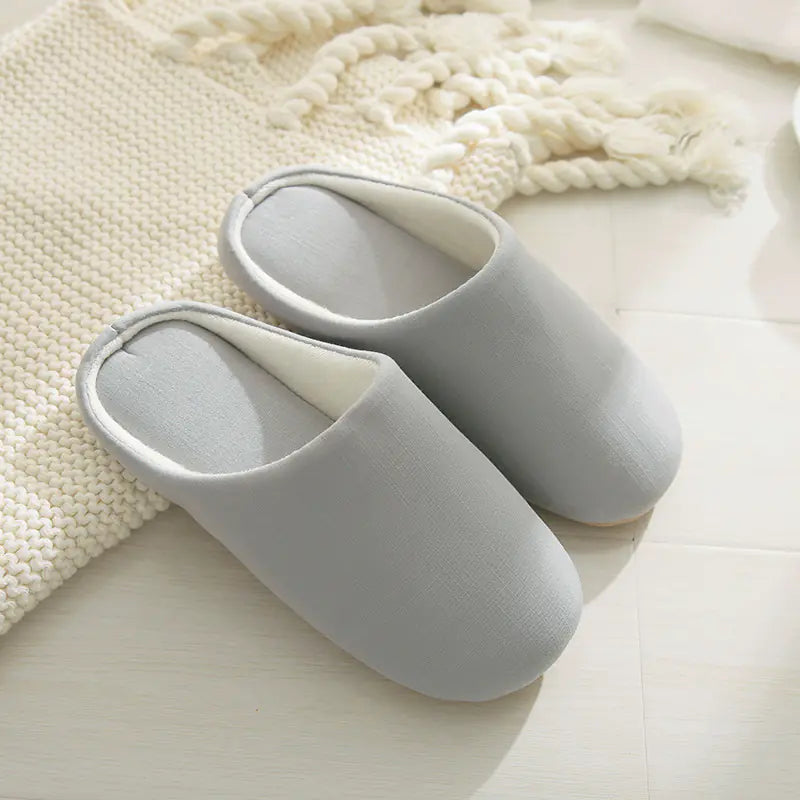 Indoor Cotton-Linen Home Slippers – Anti-Slip, Breathable, Soft Comfort Shoes for All Seasons