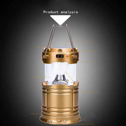 Solar Multi-Functional Camping Lantern with Charger – Retractable LED Light for Outdoor & Emergency Use