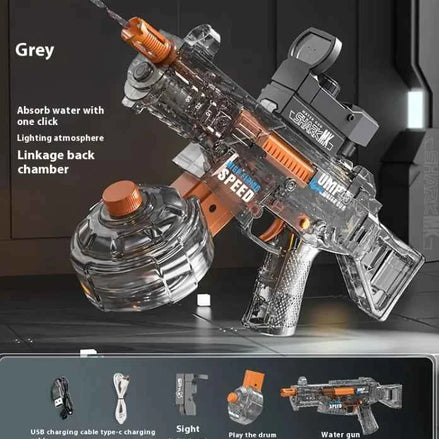 Light UMP45 Electric Water Gun – Automatic Rechargeable Blaster with LED Glow