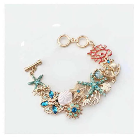 Ocean-Themed Starfish & Anchor Bracelet – 99 Carat Inspired Jewelry