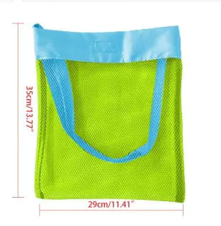 Summer Portable Mesh Beach Bag – Lightweight Toy & Shell Organizer for Kids