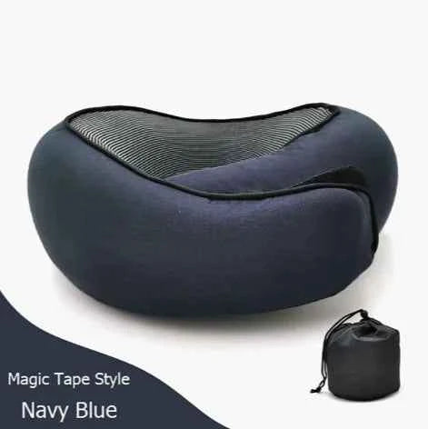 Premium Memory Foam Travel Neck Pillow | Ergonomic U-Shaped Support Cushion for Flights, Car & Office
