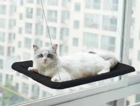 Pet Window Hammock – Cat Hanging Bed with Strong Suction Cups | Cozy Sunbathing Seat for Indoor Cats