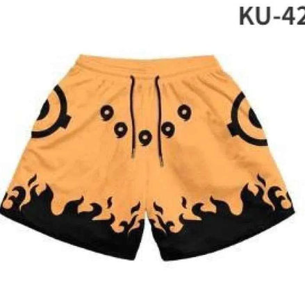Anime Print Men’s Beach Shorts – Bold Summer Swimwear