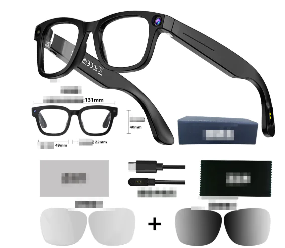AI Tech Smart Glasses - HD Video Recording & Touch Controls