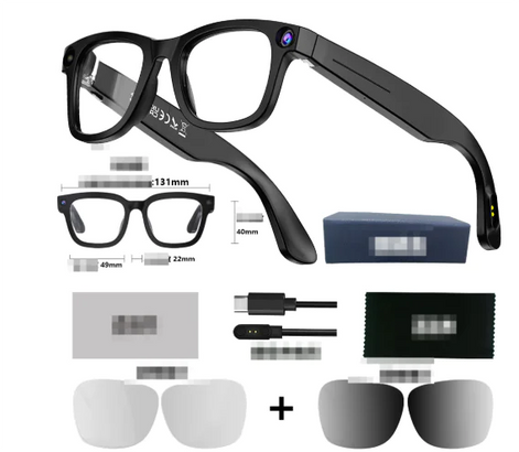 AI Tech Smart Glasses - HD Video Recording & Touch Controls