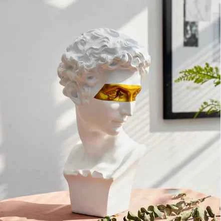 David Art Sculpture – Modern Resin Bust with Vintage Classical Design