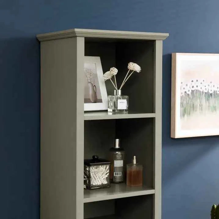 64” Tall Bathroom Storage Cabinet | Modern Grey Organizer for Home & Office