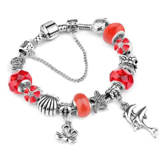 Trendy Ocean Animal Crystal Bracelet – Women’s Marine Charm Jewelry