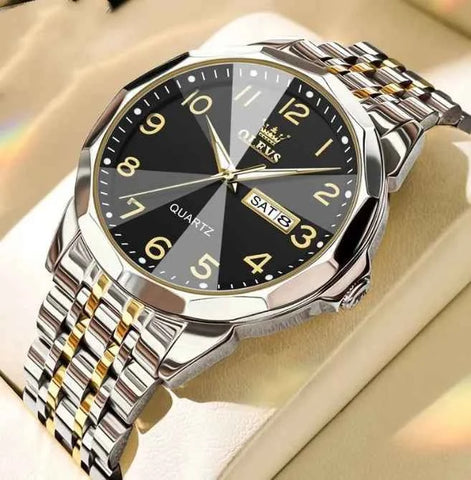 AquaTime Men’s Digital Quartz Watch – Waterproof, Calendar Display