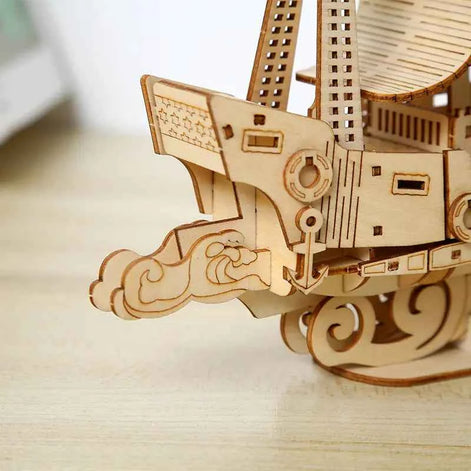 DIY Wooden Ocean Sailboat Model – 3D Puzzle Gift Toy for Kids & Adults
